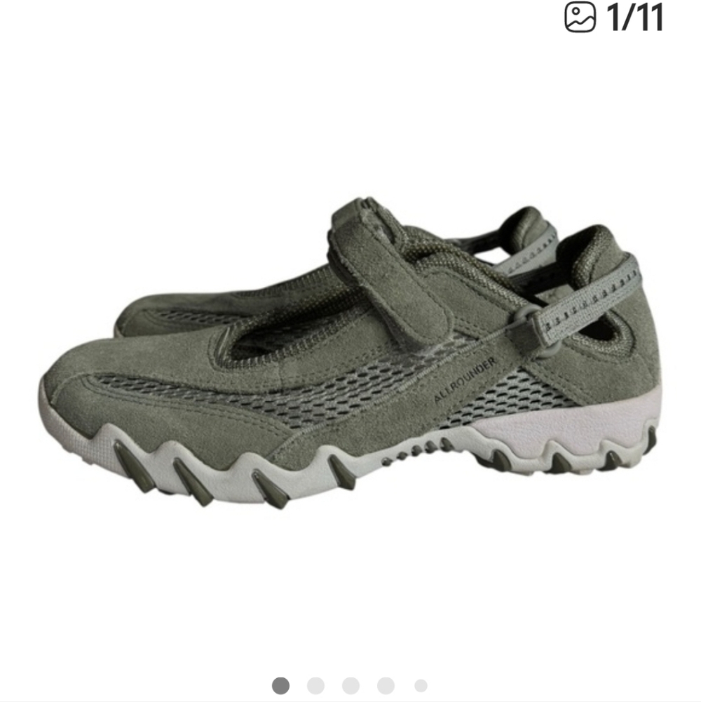 Allrounder by Mephisto Women's Niro Light Militaire Green Suede Leather Size 8